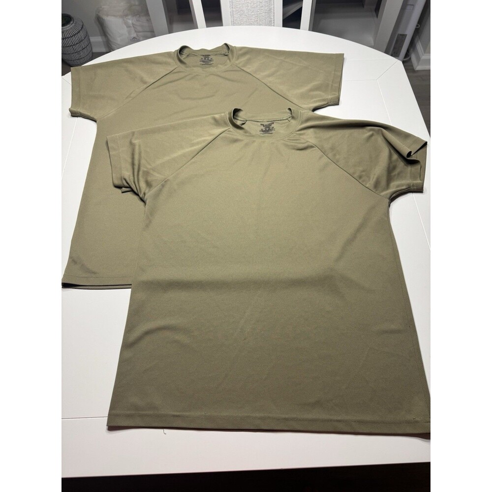 2 X Dri-Duke Shirt Mens Medium Moisture Control Tactical Military Army Green